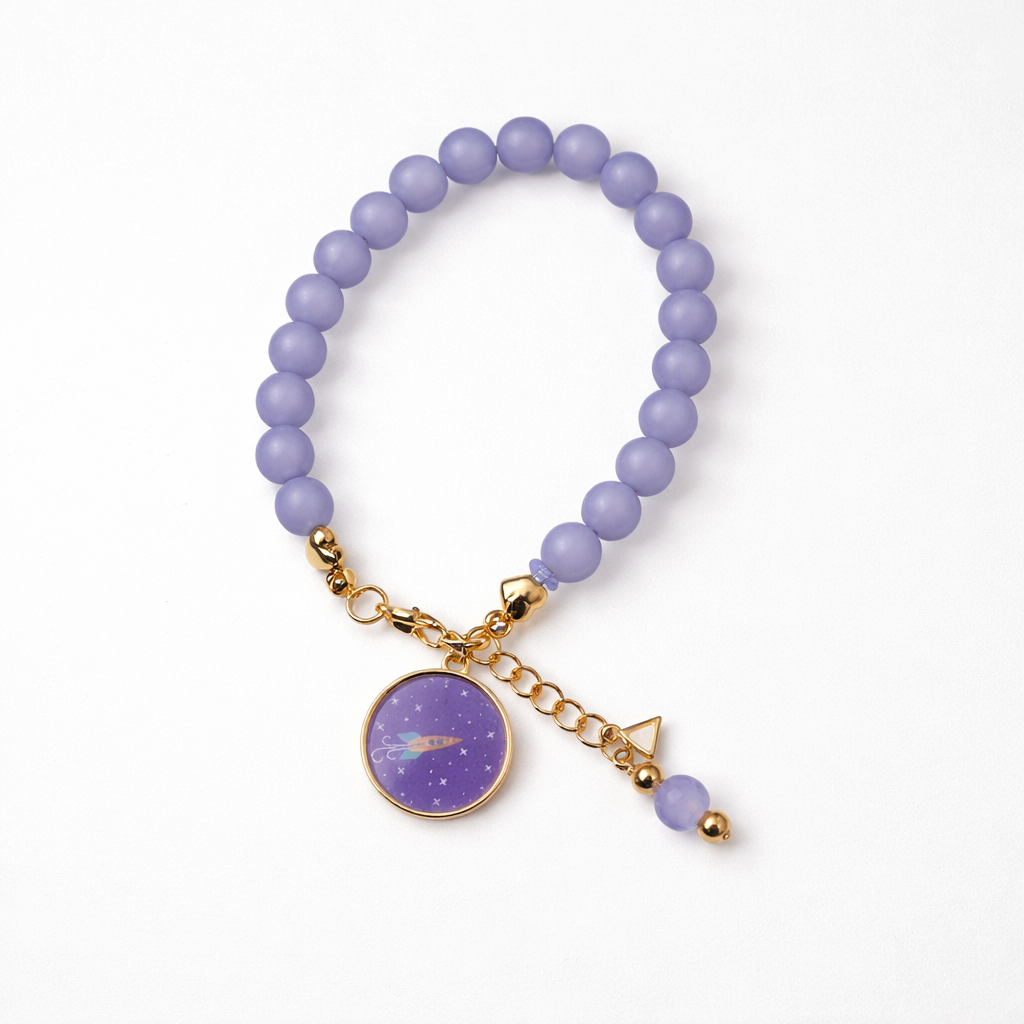 Cosmic Purple Single Bracelet - Gold