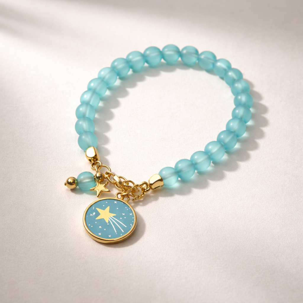 Cosmic Turquoise Single Bracelet - Gold