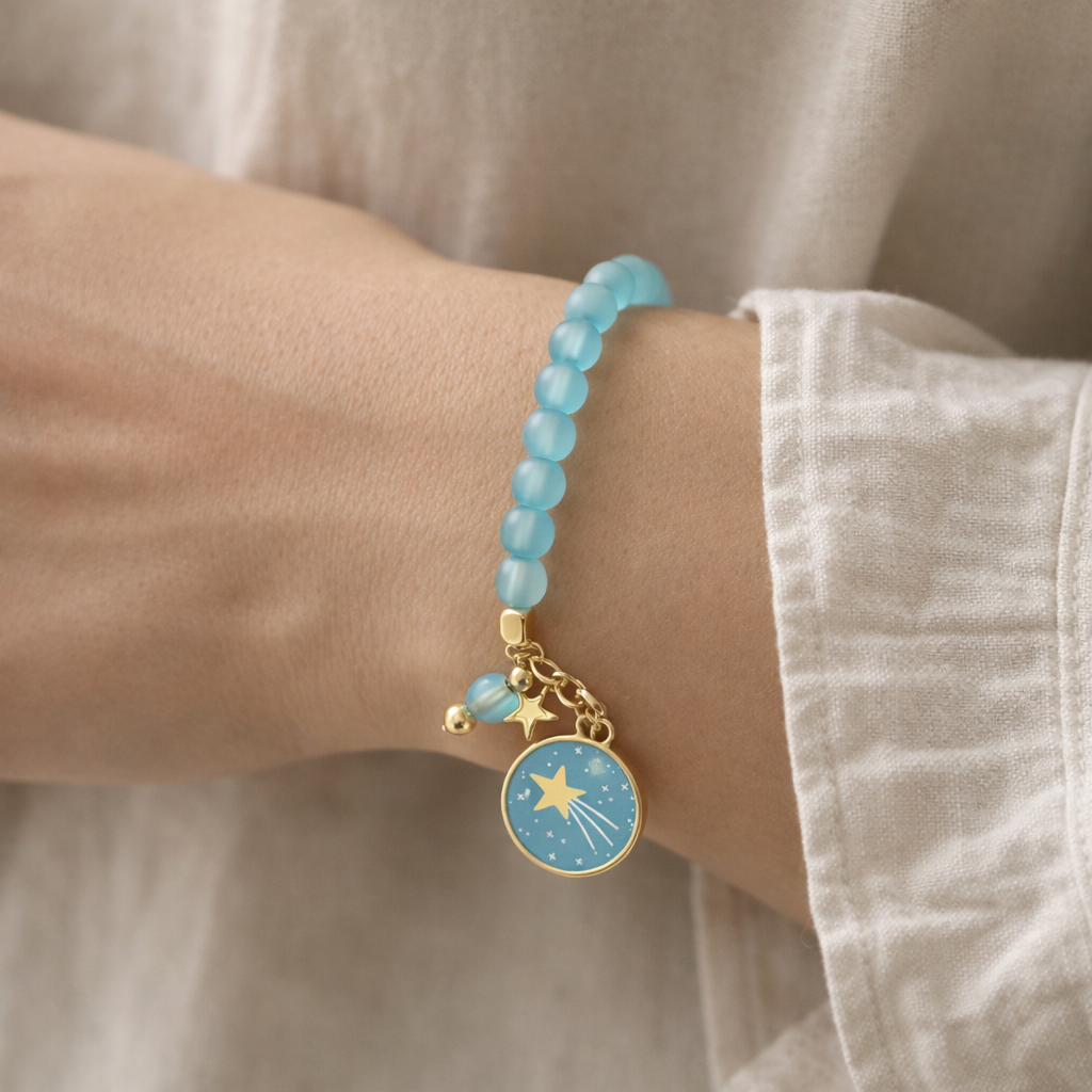 Cosmic Turquoise Single Bracelet - Gold