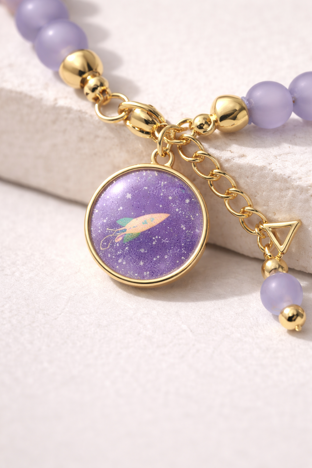 Cosmic Purple Single Bracelet - Gold