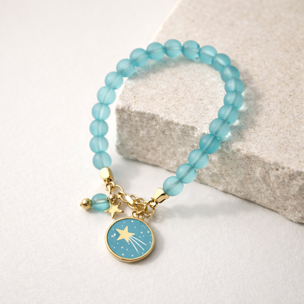 Cosmic Turquoise Single Bracelet - Gold