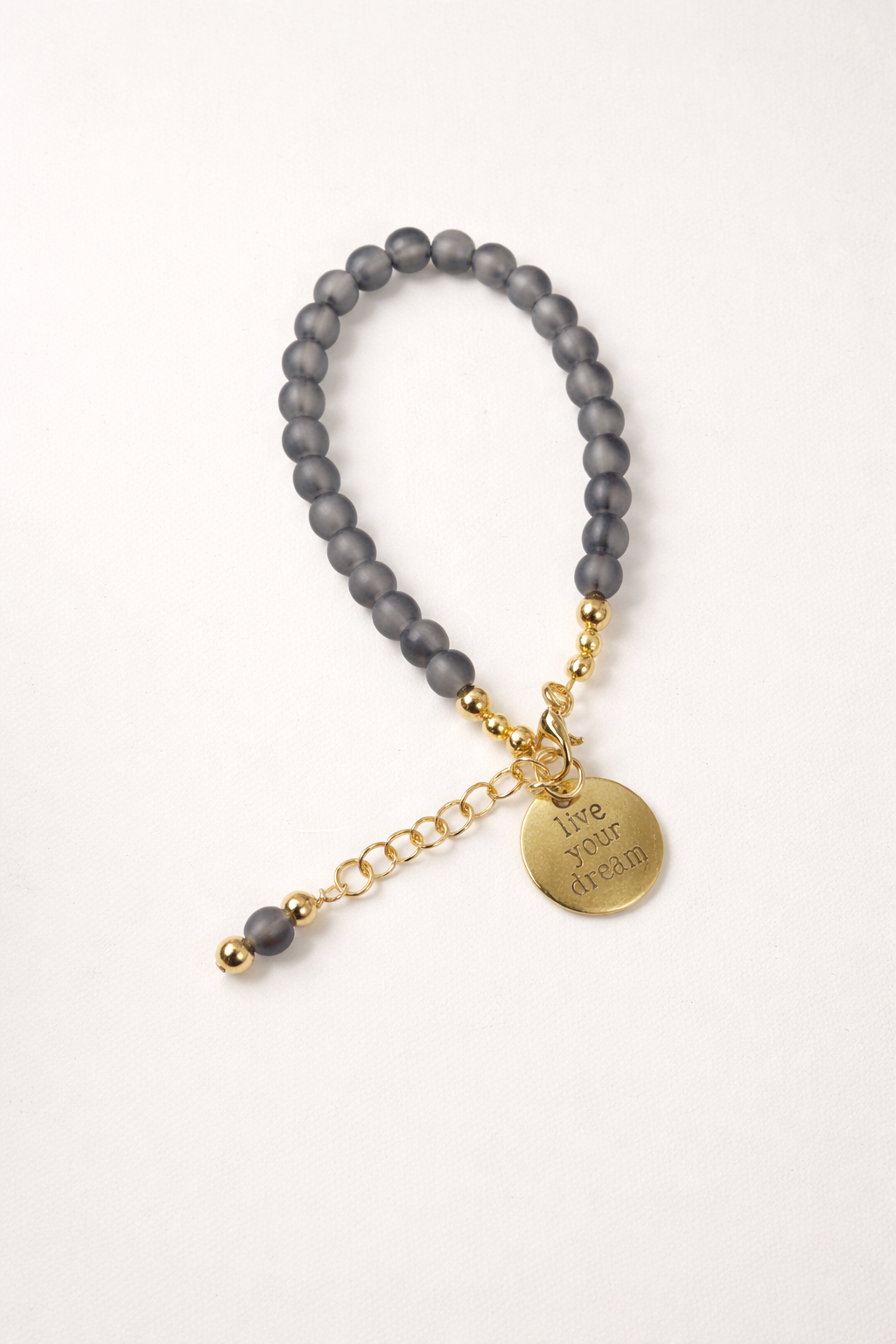 Live Your Dream - Gray Bracelet - Gold