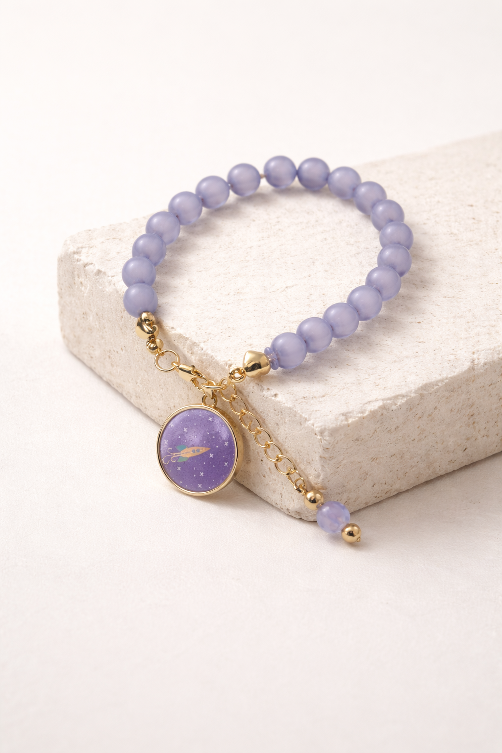 Cosmic Purple Single Bracelet - Gold